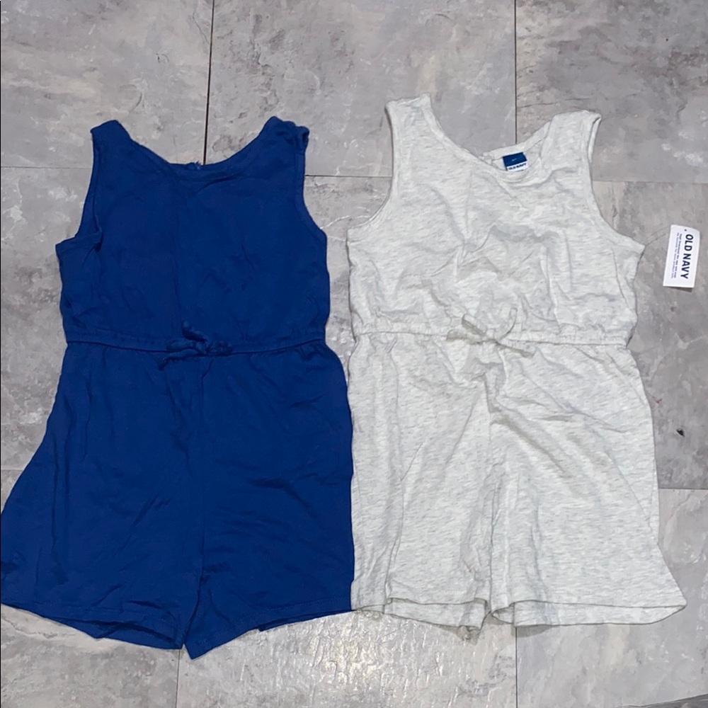 Old Navy Blue and Gray Jumpsuit Set 5y 5T toddler girl little girl romper